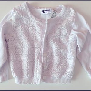 White cardigan for toddler girl!